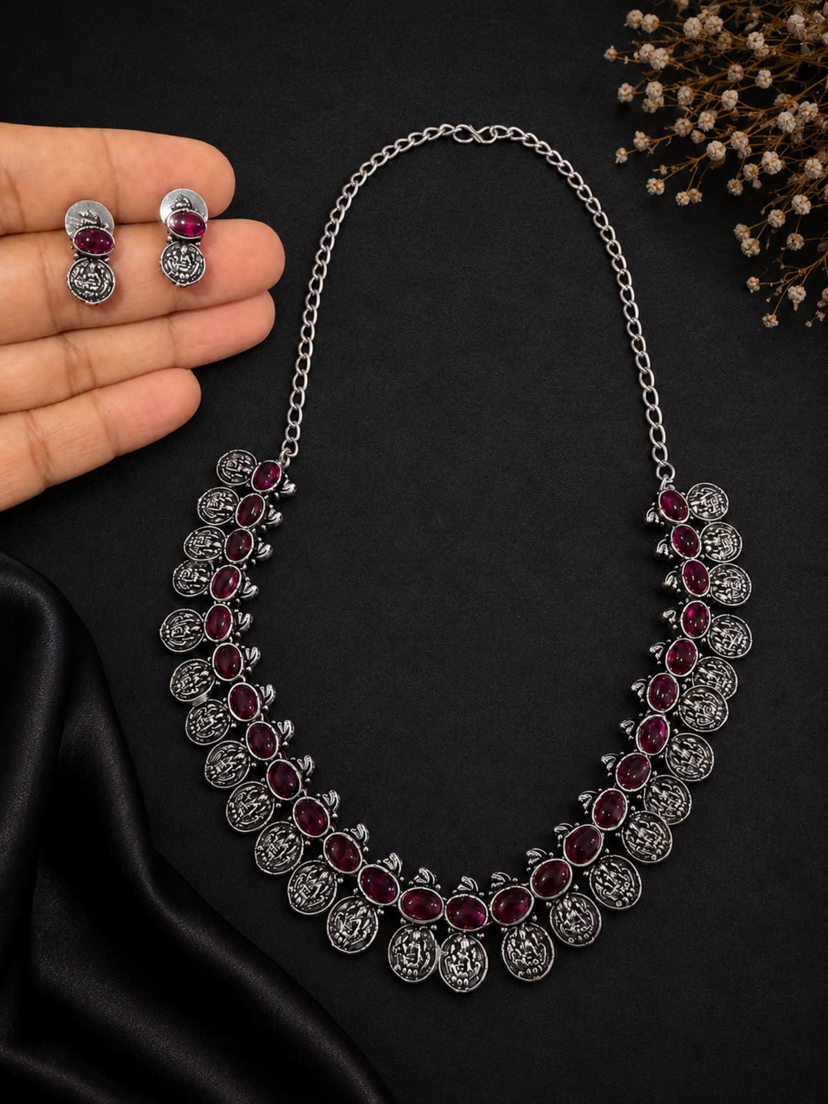 German Silver & Stonework Necklaces