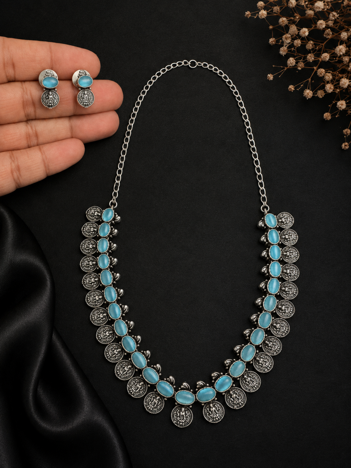 German Silver & Stonework Necklaces