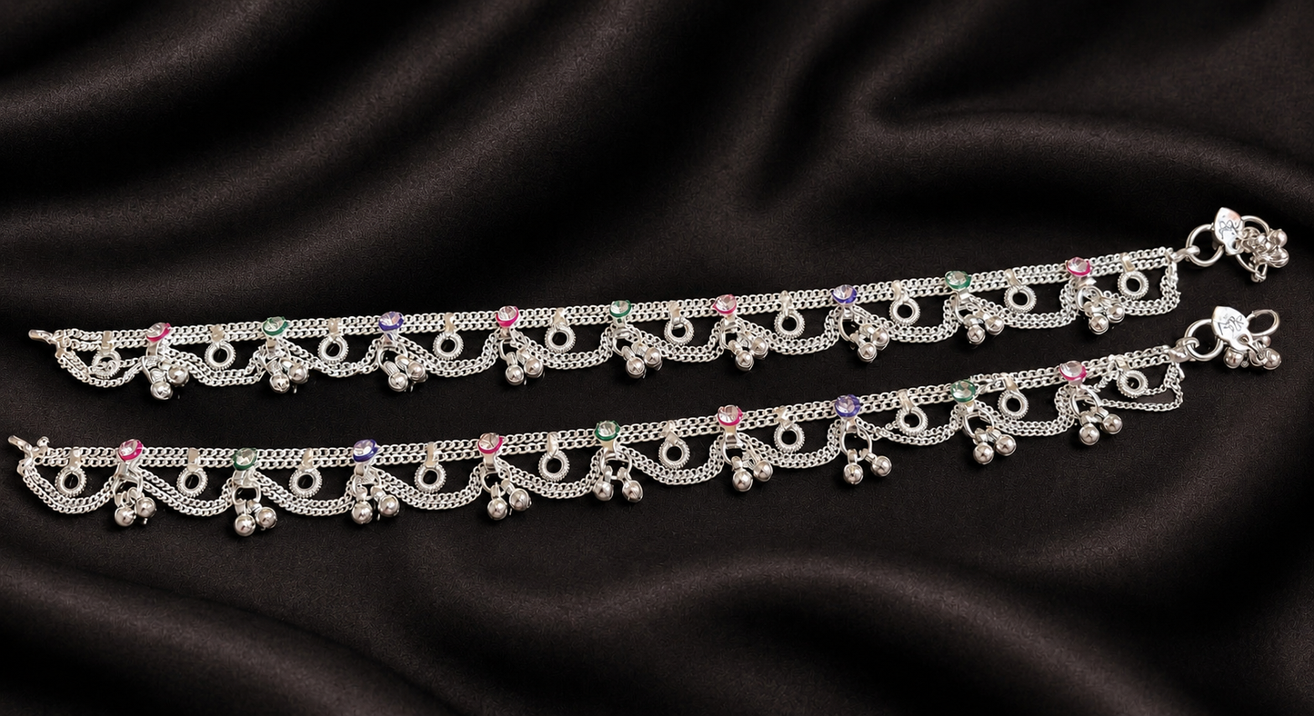 Silver Plated Anklets
