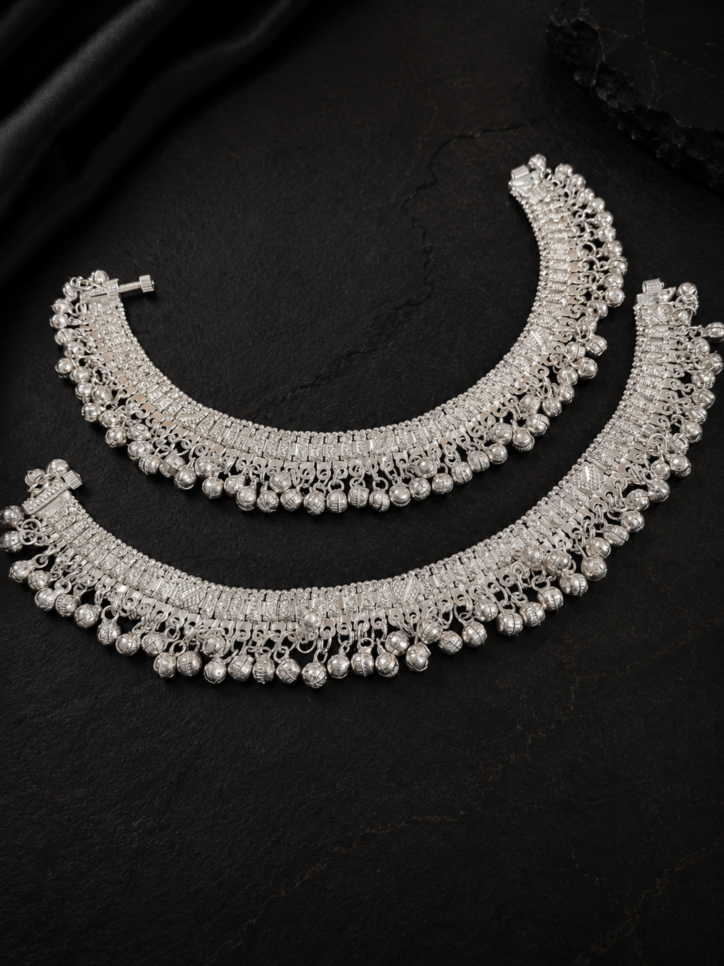 Silver Plated ghungroo Anklets