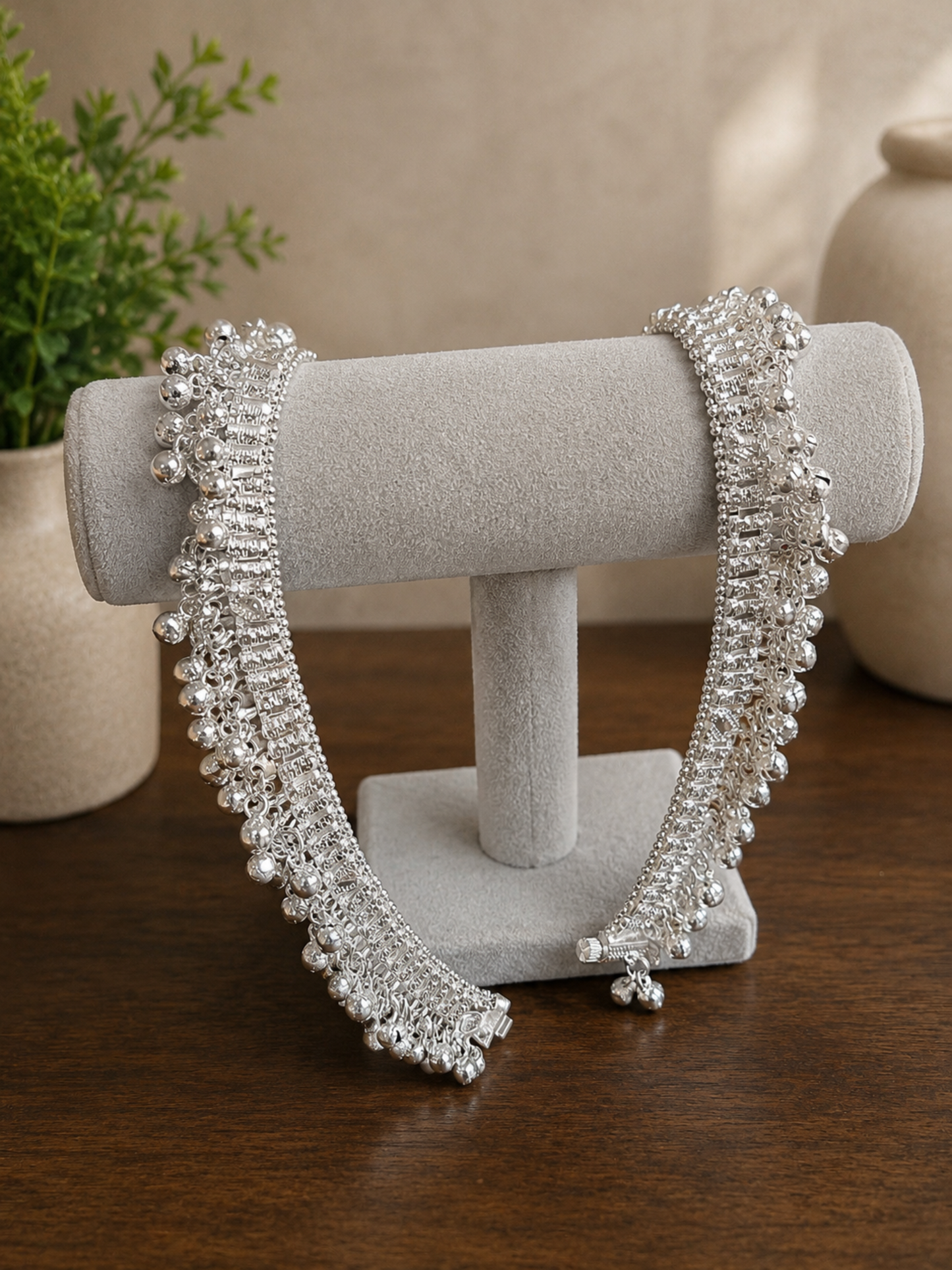 Silver Plated ghungroo Anklets