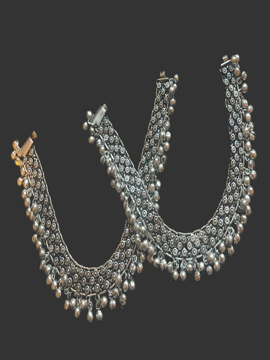 German Silver Thick Anklets