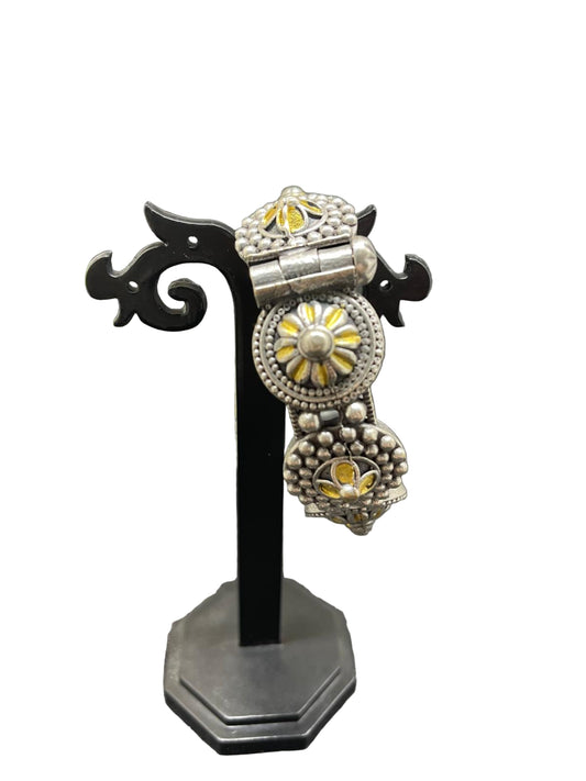 Dual-tone German Silver Openable Kada/Bangle