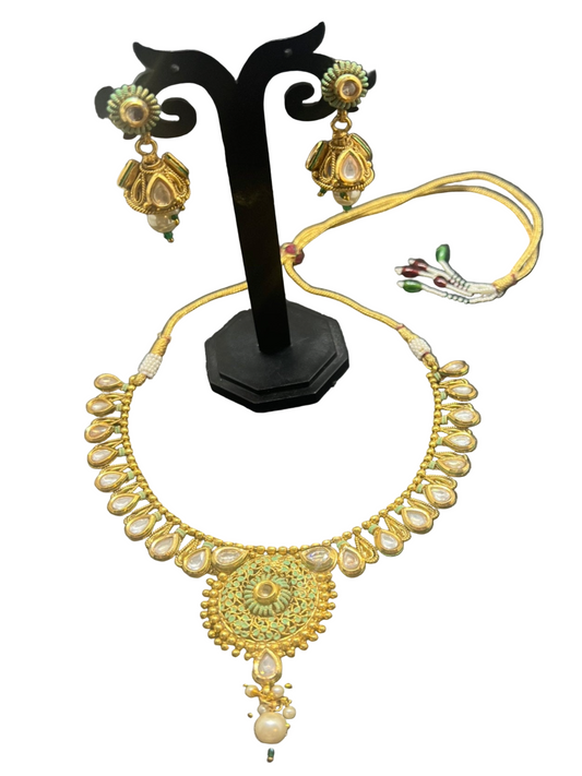 Meenakari Necklace with earrings.